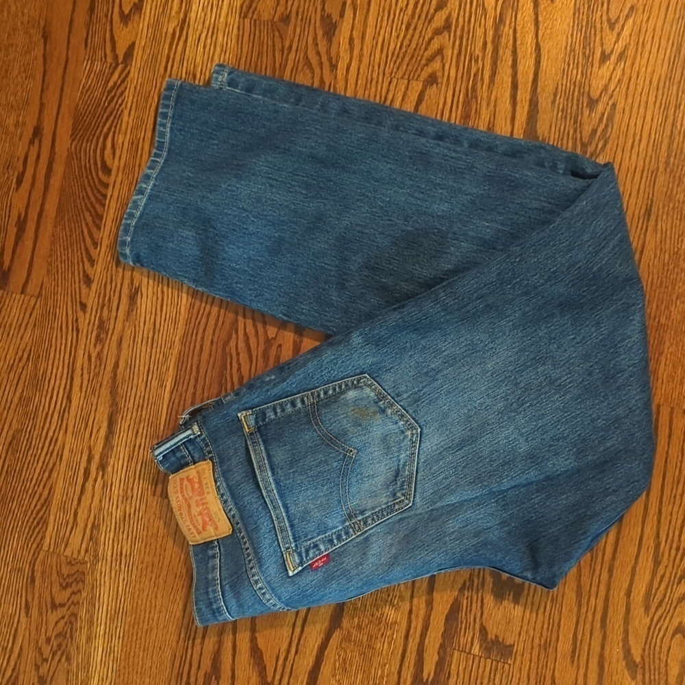Levi's 505 Blue denim Casual relaxed jeans. W34 L30 - Picture 6 of 8